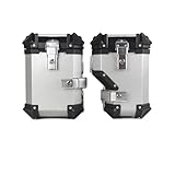 Gepäckträger Motorrad-Kofferraum-Top-Box Seitengepäckkoffer Gepäckträgerrahmen Heck-Topcase-Zubehör Für CFMOTO 800MT CF Moto 800 MT Für Explorer Motorrad Hinten Gepäck(38L Side Box Silver)