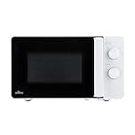 Willow WM20MW 20L 800W Manual Solo Microwave Oven – Compact Countertop Microwave with 5 Power Levels & Defrost Function – White
