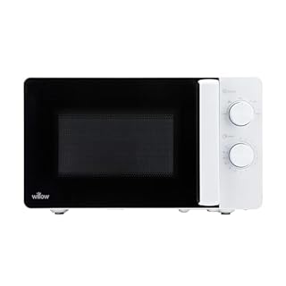 Willow WM20MW 20L 800W Manual Solo Microwave Oven – Compact Countertop Microwave with 5 Power Levels & Defrost Function – White