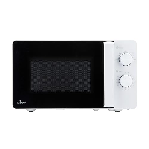 Willow WM20MW 20L 800W Manual Solo Microwave Oven – Compact Countertop Microwave with 5 Power Levels & Defrost Function – White