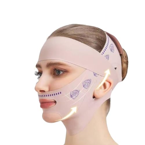 Image of MAYCREATE Double Chin Reducer V Line Face Lifting Mask, Jaw Line Shaper Lift Mask, Face Toning Belts, Anti-wrinkle Lifting & Firming Compression Strap for Sleeping Skin Tightening Belt
