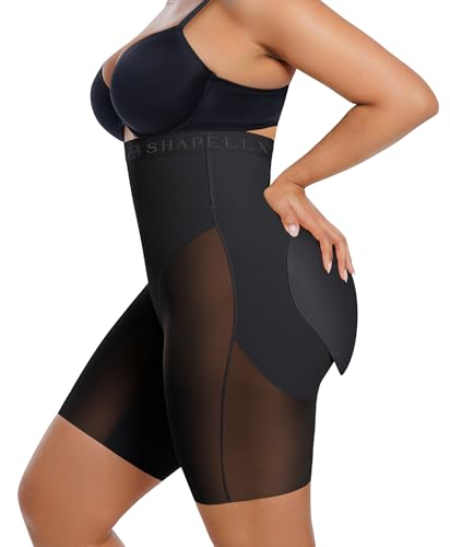 SHAPELLX Shapewear for Women Butt Lifting Shapewear Tummy Control Body Shaper with Butt Pads Padded...
