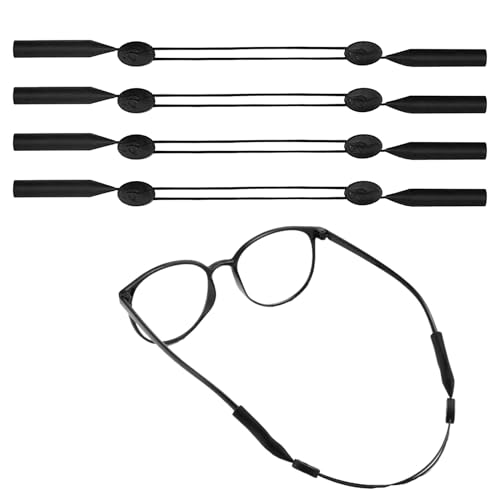 ZFRITP 4 Pcs Cordon Lunettes Homme,Attache Lunette Sport,Cordon Lunettes Sport,Attache Lunette,Cordon Lunettes, Cordon Lunettes De Sport, Adjustable Cordons À...