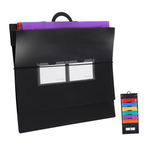 Abaodam 付き拡張可能ファイルオーガナイザー 壁掛け式吊り下げフォルダー 対応 プラスチック製 多収納で書類整理 整理収納ケース オフィス用