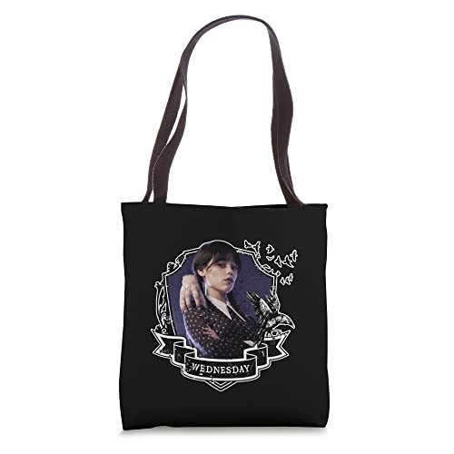 Wednesday Nevermore Frame Wednesday Tote Bag 16 inches