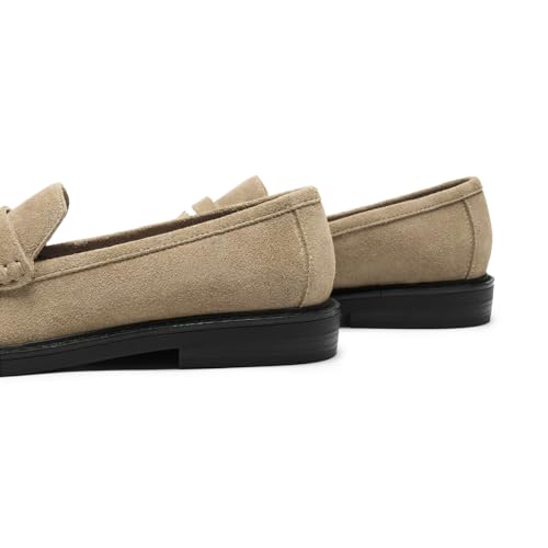 Image of C.Paravano Genuine Leather Penny Loafers | Loafers for Women | Casual Slip On | Walking Flats Classic Driving Moccasins
