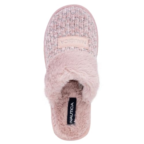 Nautica Women's Cozy Clog Slippers with Plush Faux Fur Collar and Durable Rubber Sole for Indoor & Outdoor Comfort4