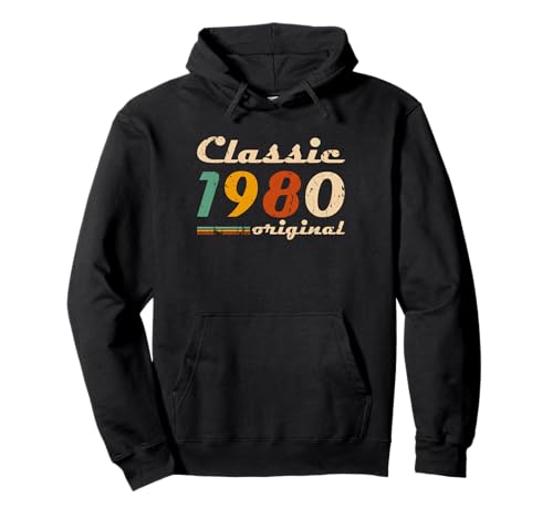 Classic 1980 Original Men Women Birth of Birthday Vintage Sweat à Capuche
