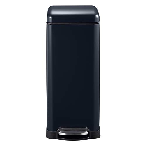Mari Home Contenedor de Reciclaje | Cubo Basura 30L con Tapa Domo | para Dormitorio, Baño, Cocina, Jardín | Pedal y Cubo Interno | Negro