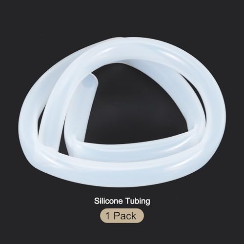Image of 1m(3.3ft) 16mm(5 /8 inch) ID x 21mm(0.83 inch) OD Silicone Tubing Clear Industrial Plastic Tubing Pure Silicone Hoses for Pump Siphoning Draining Irrigation Brewing