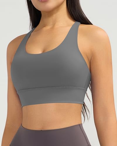 Image of Ama Larsi High Impact Strappy Sports Bra for Women | Padded Crisscross Back Supportive Running Yoga Workout Gym