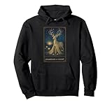 Guardian of Light Celestial Deer Ethereal Night Sky Animal Pullover Hoodie