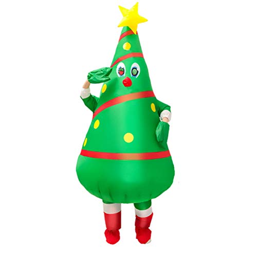 Sapin de noël gonflable pour adulte avec soufflerie intégrée tenue festive résistante