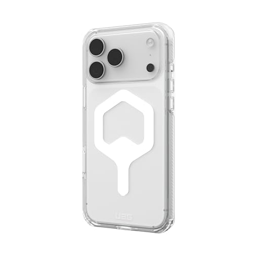 Image of Urban Armor Gear UAG Plyo Magnetic Compatible with Exclusive Cap, Rugged Slim Anti-Yellowing Transparent Clear Shockproof Military Grade Protective Case Designed for iPhone 17 Pro Max - Ice /White