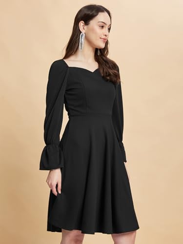 Image of Selvia Western Lycra Plain One Piece Fit & Flare