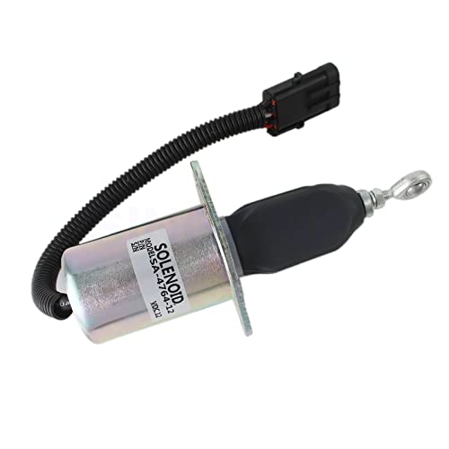 3935649 Sa-4764-12 Diesel Engine Fuel Shutoff Solenoid Dc 12V - Sinocmp Pin Plugs Solenoid For Dodge Engine 5.9L Cummins 6Ct, 3 Month Warranty #TOP17