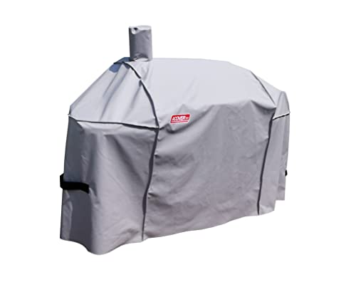 Image of Smoker Grill Cover Sized for Char-Griller Charcoal Grill 2190 and 2197 Heavy Duty Waterproof Patio 600D Canvas Barbeque BBQ Grill Cover G21623 (Grey)