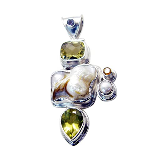 Pendentif nacre argent 925 multi pendentif réglable pour filles