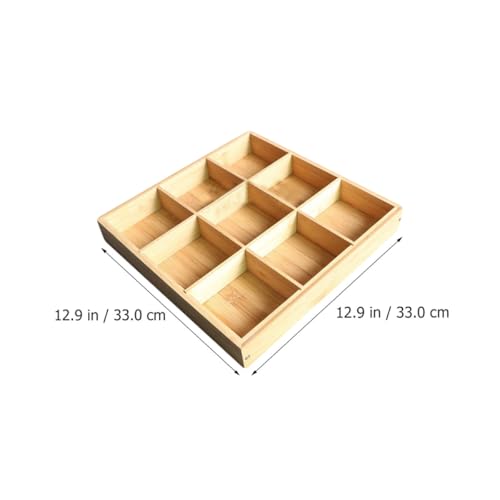 Plato cuadrado dividido de madera sintética para sushi miniatura 2