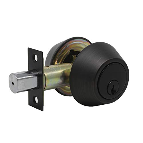 Probrico Double Cylinder Deadbolt Keyed on Two Sided Home Door Locking Security Round