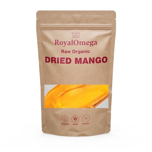 RoyalOmega Organic Dried Mango Slices |All-Natural, Non-GMO | Mouth-Watering Dried