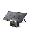Anker SOLIX C1000 Portable Power Station with 400W Solar Panel, 1800W (Peak 2400W) Solar Generator, 1056Wh LiFePO4, 4 AC Outlets, Fast Charge 100% in 58 min, Home Backup, Camping, Off-Grid & Emergency
