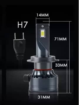 France-ledcar - Kit de bombilla LED H7 – 16000 LM LED 6500 K para faros delanteros – impermeable IP65 – Larga duración – Alta calidad – + 300% de brillo – Kit LED antierror para vehículo
