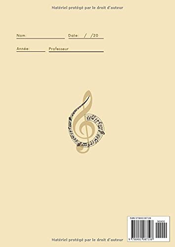 Cahier de musique avec portées et annotations pour la composition musicale Carnet de partitions, not
