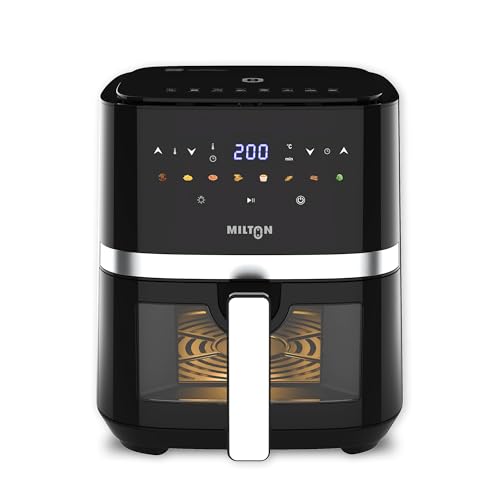 Milton Rapid Digital Air Fryer 5L | 1450W | 360° High Speed Air Circulation | Up to 90% Less Oil Usage | 8 Preset Menus | Touch Control Panel & Digital Display | Auto Shut-Off | 1 Year Warranty view 1