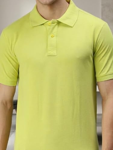 Image of Lux Cozi Men's Cotton Solid Polo Tshirt | Collar Tshirts | Half Sleeves | Stylish & Premium All Day Wear | Pack of 1