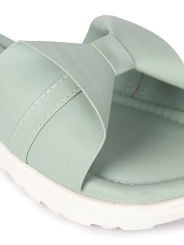 Image of Carlton London women's Comfort Slide Sandals with Bow