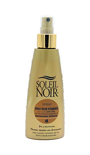 Soleil Noir Spray Huile Sèche Vitaminée 4 Bronzage Intense, Or, 150 ml