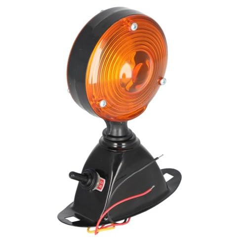 Light Assembly - 12V Safety Flasher w/Switch Round fits Ford 4140 6600 2310 3600 4610 6700 335 2810 3910 3500 4110 4600 2600 3610 5000 7000 2110 2910 4000 7600 2000 2610 2120 3000 4100 5600 7700