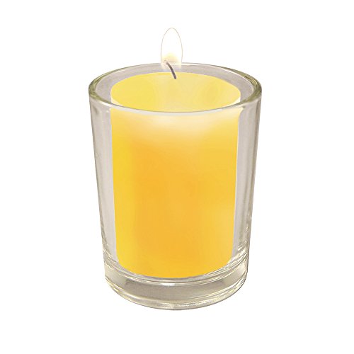 LumaBase Citronella Votive Candles in Clear Glass Holders - Set