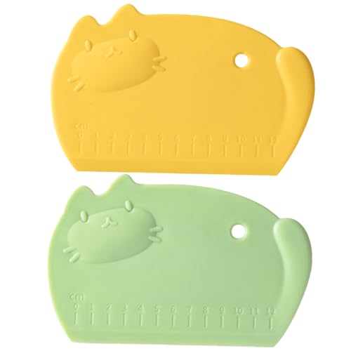 MOTHNUR 2piezas Raspador Para Hornear De Silicona Blanca Cortadores De Masa Portátiles Forma De Gato De Dibujos Animados Raspadores De Masa Prácticos Para Cocina Raspador De Alimentos Para