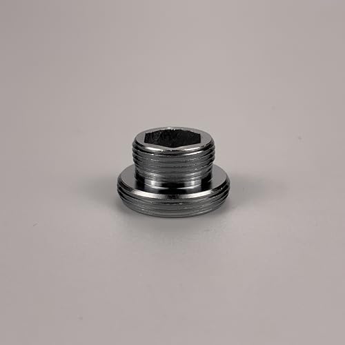 Yvyan Wasserhahn Adapter M18- auf M22-2 Stück, Gewindeadapter für Außengewinde M18 und M22, Geeignet für Küchenarmaturen, Wassersparer, Wasserreiniger, Schlauchanschlüsse (silbrig, M18-M22)