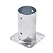 TRIBECCO® Casquillo atornillable para postes de madera redondos, galvanizado en caliente, 80 mm de diámetro, casquillo de suelo, soporte para vallas, placa de suelo, fijación, redondo