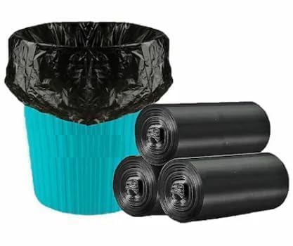 Mahganya Black Garbage Bags for Dustbin | 90 Pcs | Medium 19 X 21 Inches | Dustbin Bags/Trash Bags/Dustbin Covers for Wet and Dry Waste 30 Pcs x Pack of 3-image-36