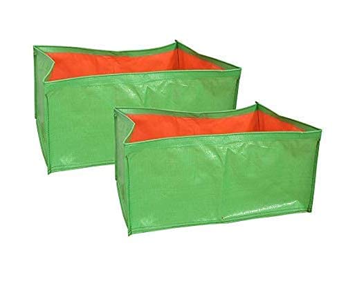 Dharneesh HDPE Terrace Gardening Rectangular Vegetable Grow Bag 250gsm(24" X 12" x 12Green) - Pack of 02 (B097358DJ7) Amazon Price History, Amazon Price Tracker