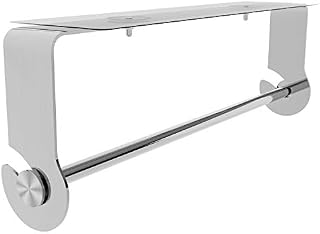 SMARTAKE Paper Towel Holder with Adhesive Under Cabinet, Wall Mounted & No Drilling