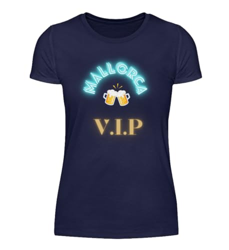 T-shirt pour femme Mallorca VIP Bier Malle Party festif noir
