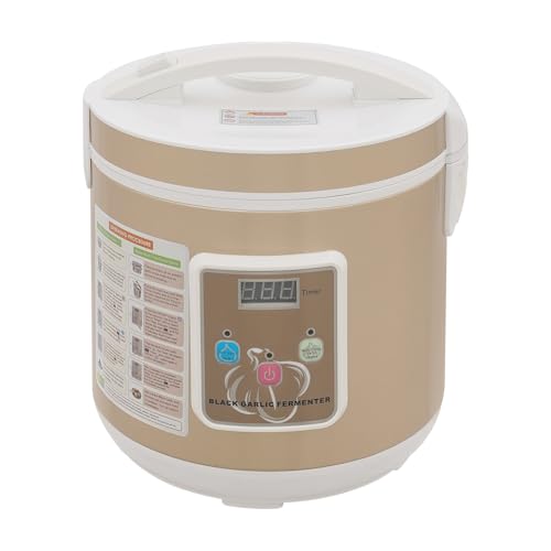 FermentCraft Machine à fermenter l'ail 6 l – Machine à ail noire pour la cuisine à la maison, fermentation de fruits, légumes, yaourt – Couvercle doré, norme européenne, sans logo