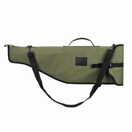 Tourbon Caza Escopeta Gun Rifle Bolsa de almacenamiento con correa de hombro ajustable - Verde con Brown Trim (Breakdown Shotgun)