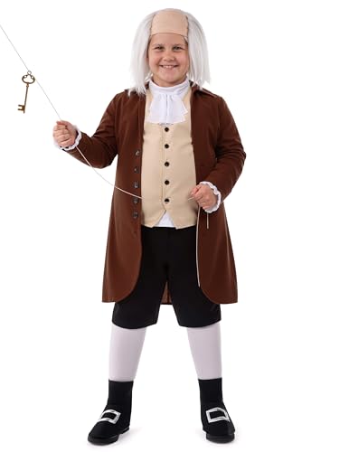 Spooktacular Creations Child Boy Colonial Costume, 18th Century Kids Historical Outfit for Characters Cosplay Themed Parties