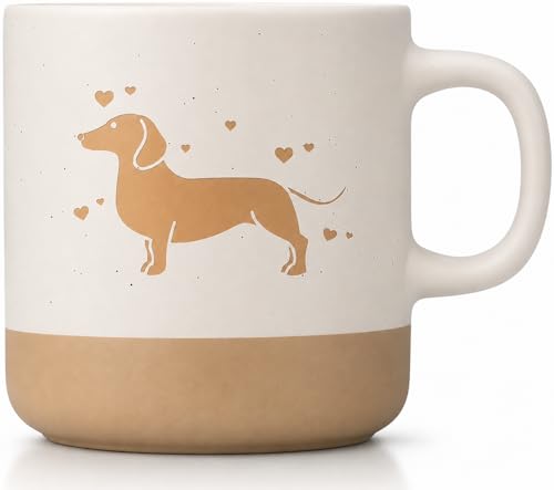 Dackel Tasse 360 Ml Mit Gravur Für Hundebesitzer Geschenkidee Für Frauen & Männer Becher Für Kaffee & Tee Perfekt Als Dackel Geschenke Zum Geburtstag Oder Alltag