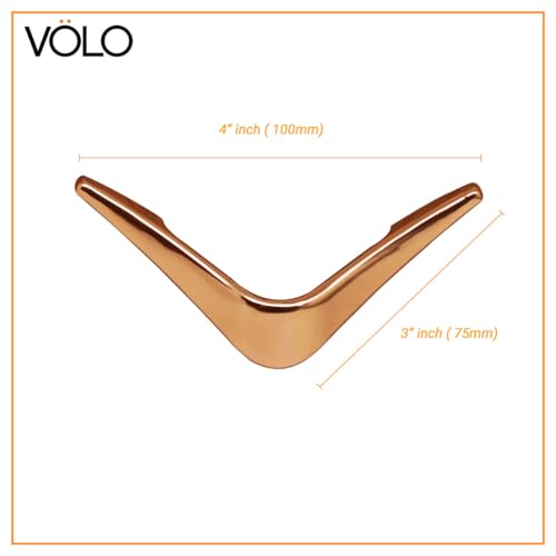 Image of VOLO V knobs for Drawers and cabinets for Home /Kitchen /Offices and Hotels - Versatile Solution for Home, Hotel, and Office Doors (2, Rose Gold)