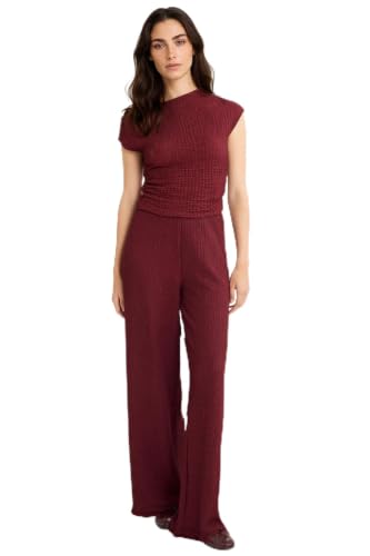 DeFacto Wide Leg Geniş Bol Paça Bürümcük Pantolon D3570AX25AU