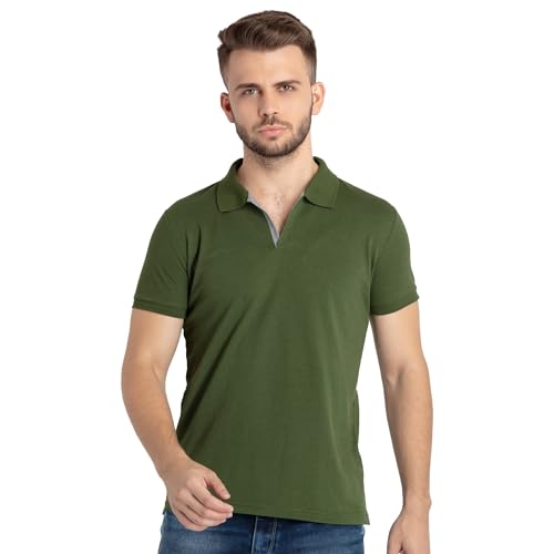 Image of Status Quo Men's Polo T-Shirt | Rich Cotton Blend | Slim Fit | All Day Comfort | Contrast Inner Placket | Polo Collar
