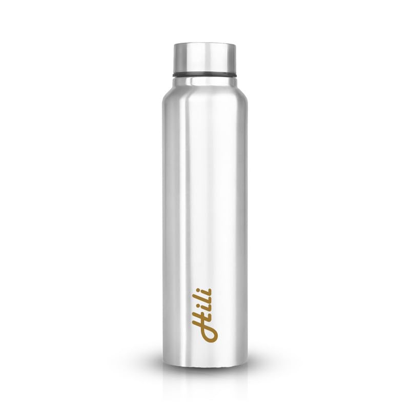Stainless Steel Personalised Bottle with Name Printed Hili | 1 Litre Leak Proof Bottle for|Office|Gym|Yoga|Home|Kitchen|Fridge|Hiking |Treking|Travel
