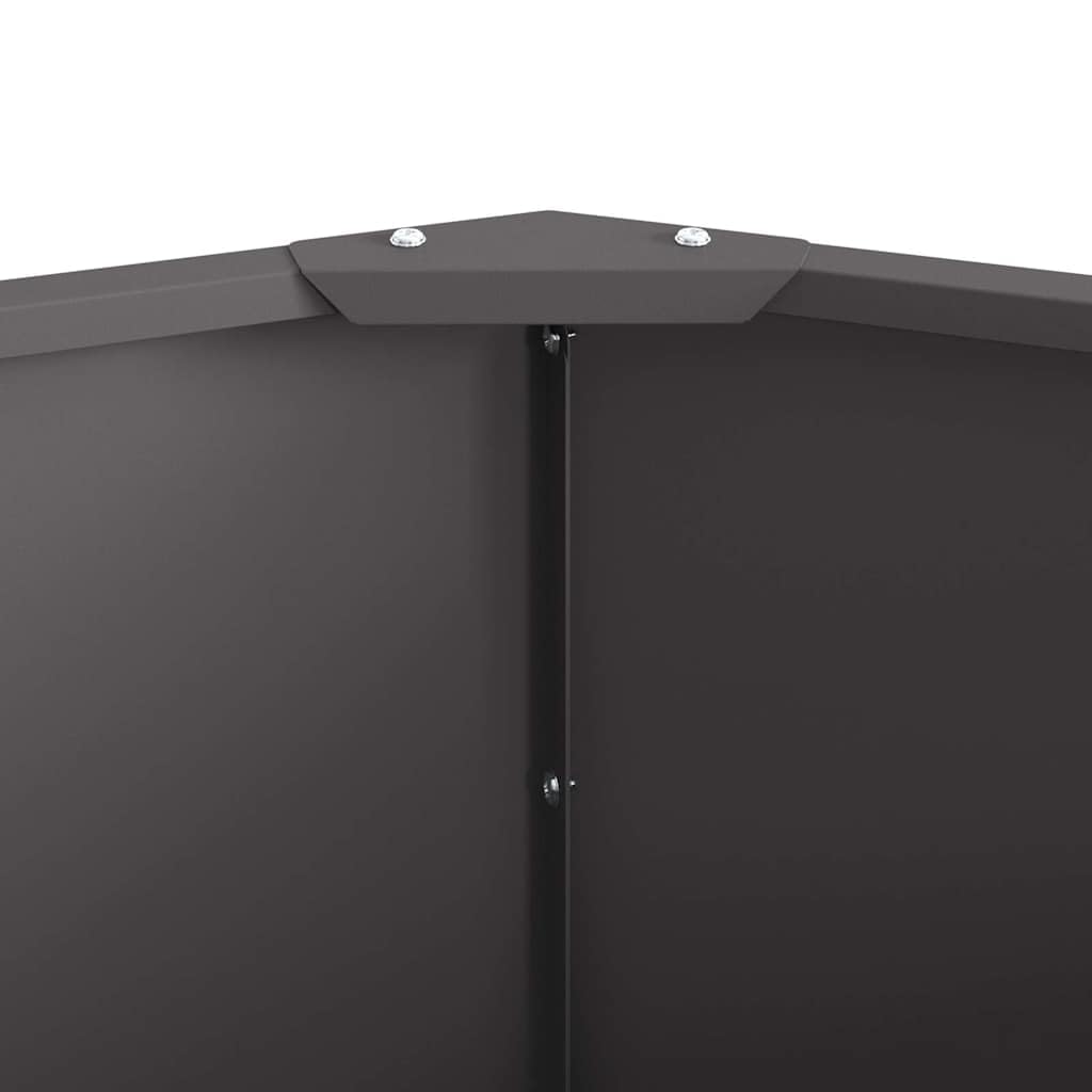 vidaXL Donica Czarny 60 x 60 x 35 cm Stal, Ogród i taras, wytrzymała donica na zewnątrz, nowoczesny pojemnik ze stali, dekoracja na patio, holder na rośliny
